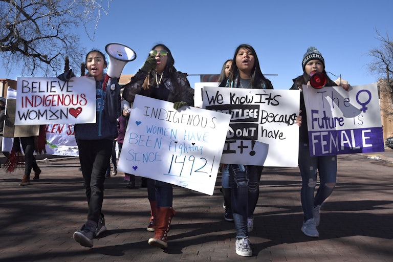 Native Americans at 2019 Women's March in Santa Fe