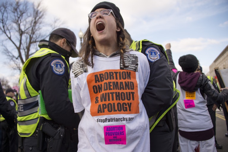 pro-abortion rights protester