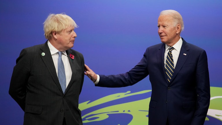 Boris Johnson and Joe Biden at COP26