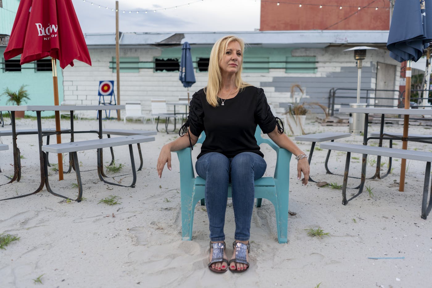 Suzi Bahan established a makeshift bar in Fort Myers Beach, Florida, after 2022’s Hurricane Ian destroyed her business two weeks before she planned to open.