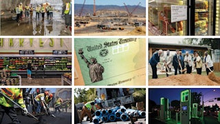 A grid of photographs showing infrastructure projects in the past three years.