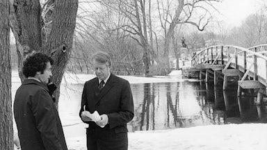 Presidential candidate Jimmy Carter and campaign strategist Gerald Rafshoon