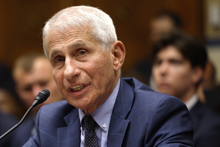 Dr. Anthony Fauci speaking during a congressional hearing