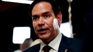 Marco Rubio speaks to reporters