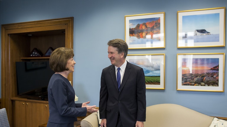 Brett Kavanaugh meets with Senator Susan Collins