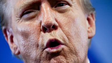 Donald Trump grimaces