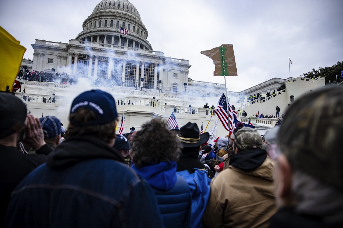 Pro-Trump supporters storm the U.S. Capitol following a rally with President Donald Trump on January 6, 2021 in Washington, DC.
