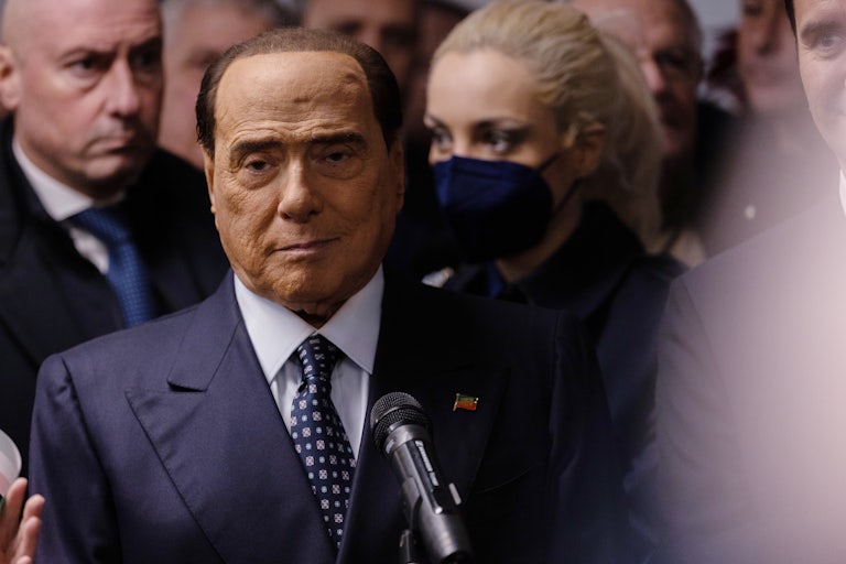 Berlusconi attends the inauguration of a new regional headquarters of Forza Italia in Milan