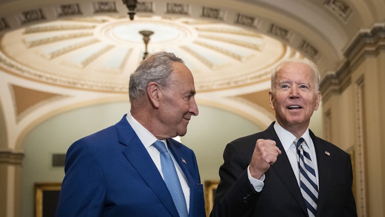 President Biden and Senate Majority Leader Chuck Schumer