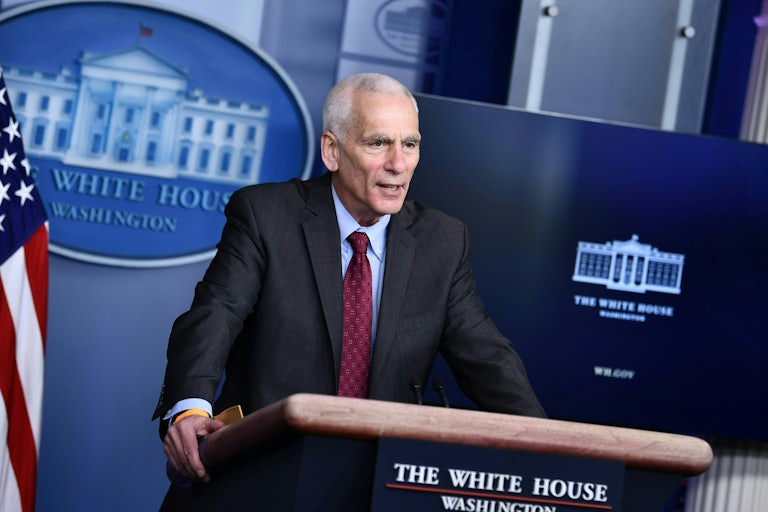 White House Council of Economic Advisers Member Jared Bernstein speaks to reporters at the White House.
