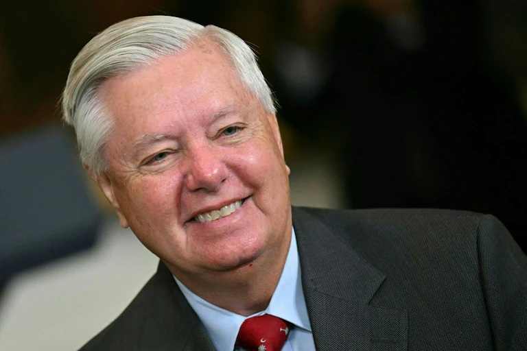 Lindsey Graham smiles