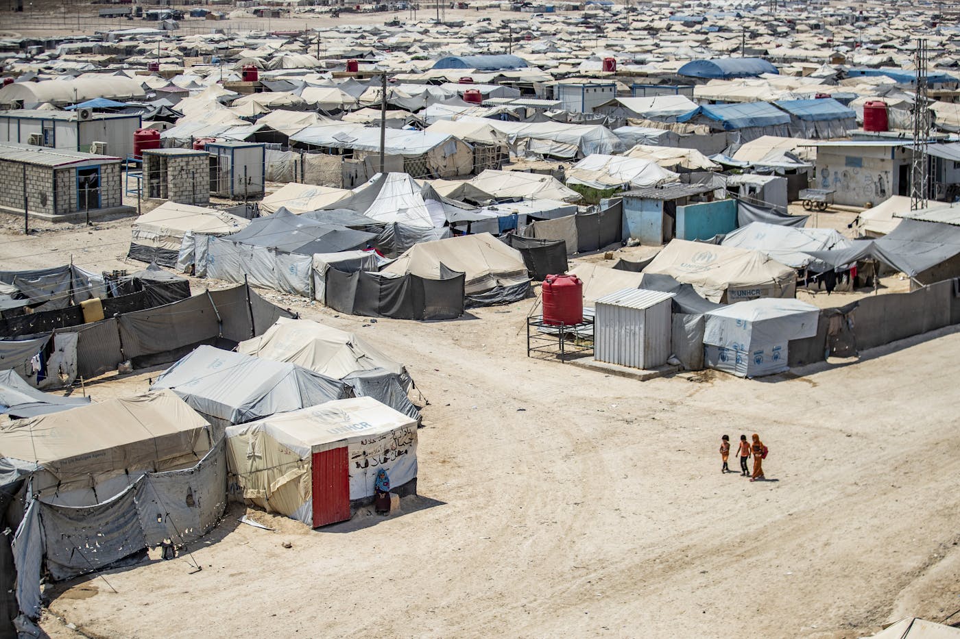 The Kurdish-run Al Hol refugee camp in Syria in 2021