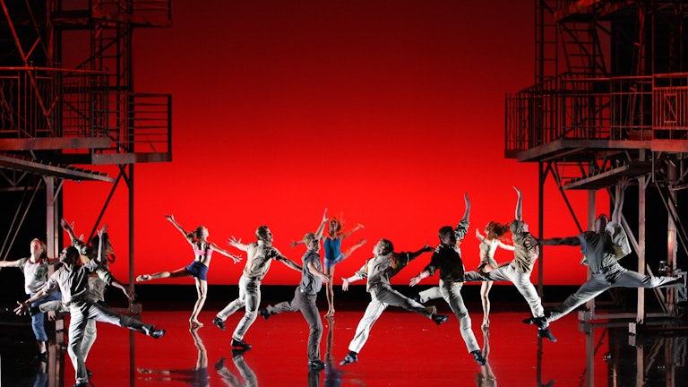 Dancers perform in a production of West Side Story.