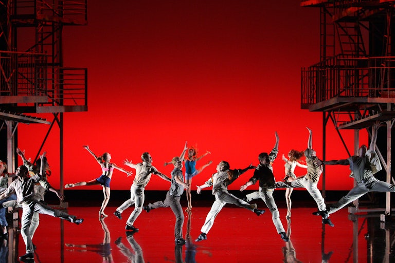 Dancers perform in a production of West Side Story.