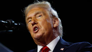 Donald Trump grimaces