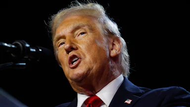 Donald Trump grimaces