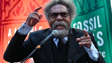Cornel West at a march in New York City