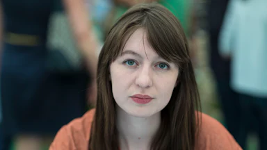 Sally Rooney at the Hay Festival in Hay on Wye, United Kingdom in 2017