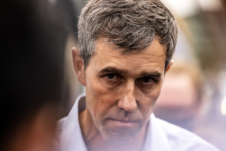 Beto O'Rourke at a campaign rally