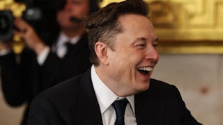 Elon Musk laughs at Donald Trump’s inauguration