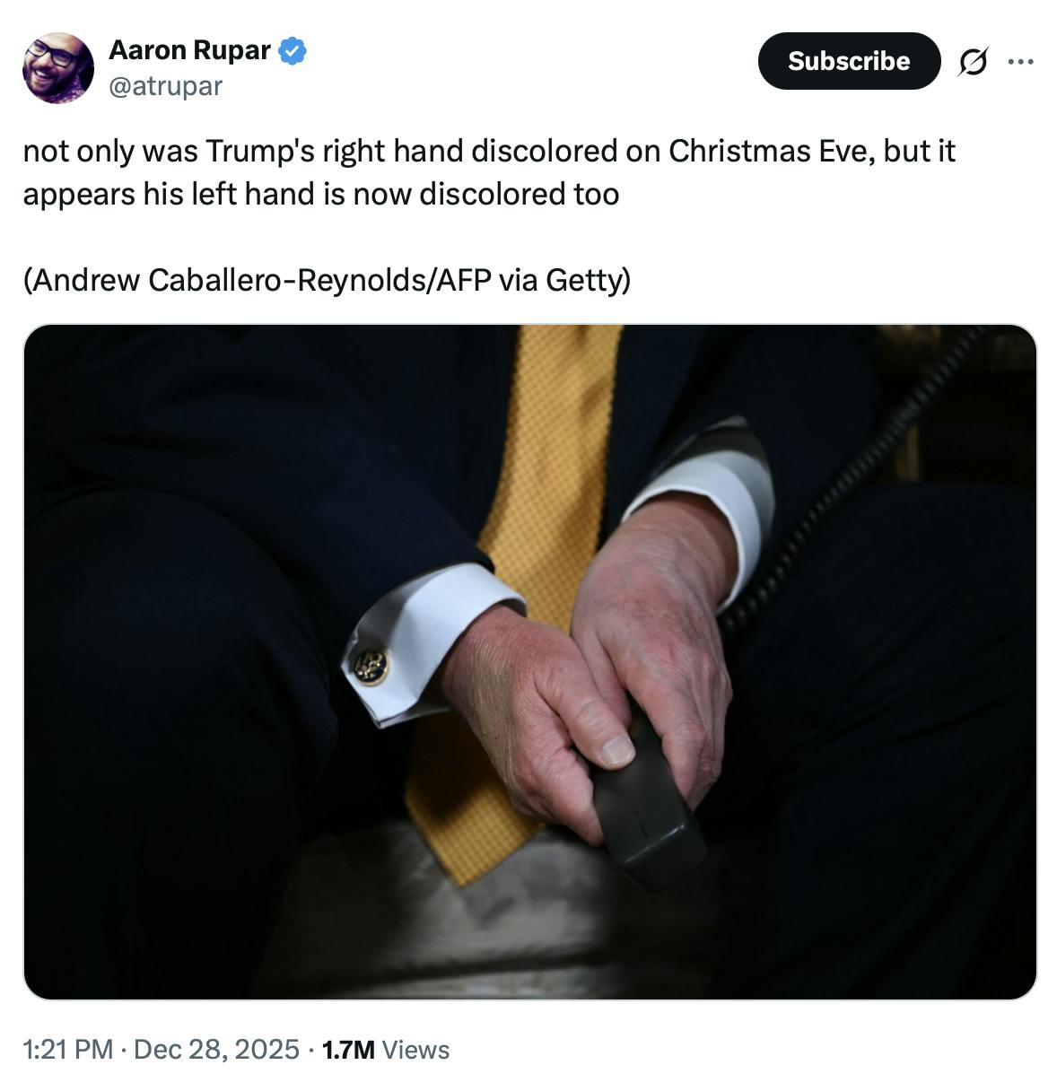 Screenshot of a tweet