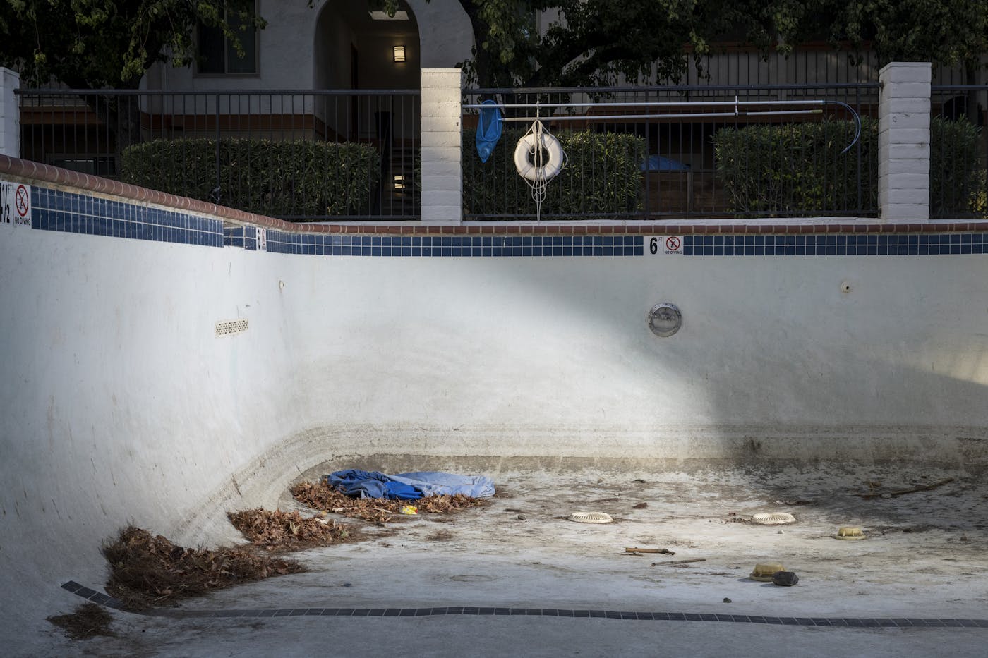 The swimming pool at the Casa Blanca Apartments