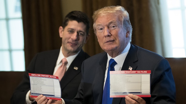 Then-Speaker Paul Ryan and President Donald Trump