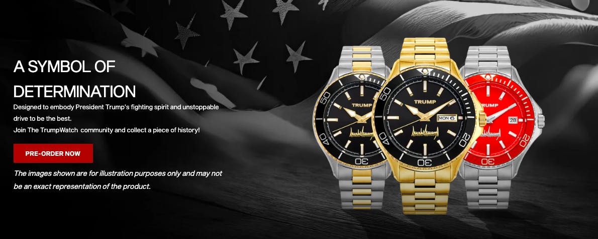 Screenshot of Trump’s ugly watches