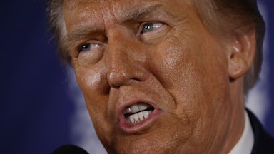 Trump at a rally in Laconia, New Hampshire