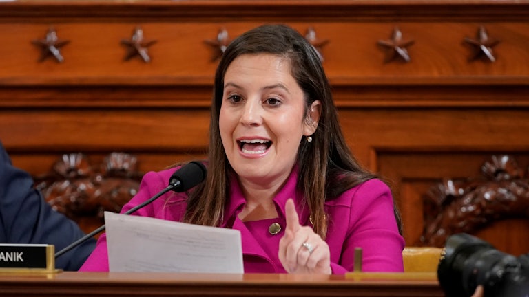 New York Republican Rep. Elise Stefanik speaks during a Congressional hearing.