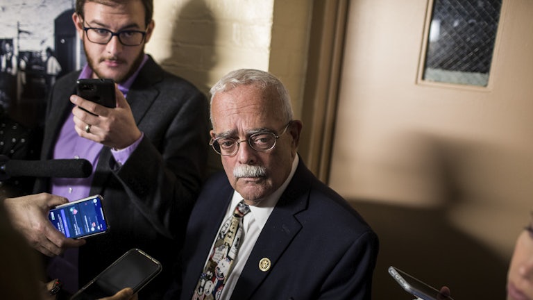 Represenative Gerry Connolly speaks with reporters