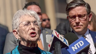 Republican Representatives Virginia Foxx and Mike Johnson