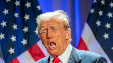 Donald Trump makes weird face