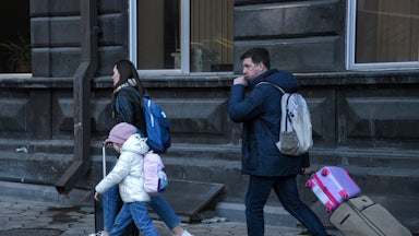 Moscow resident Andrey and his family arrive in Yerevan following Russia's invasion of Ukraine. The Armenian capital has been a sought after haven for Russians fleeing repression at home.