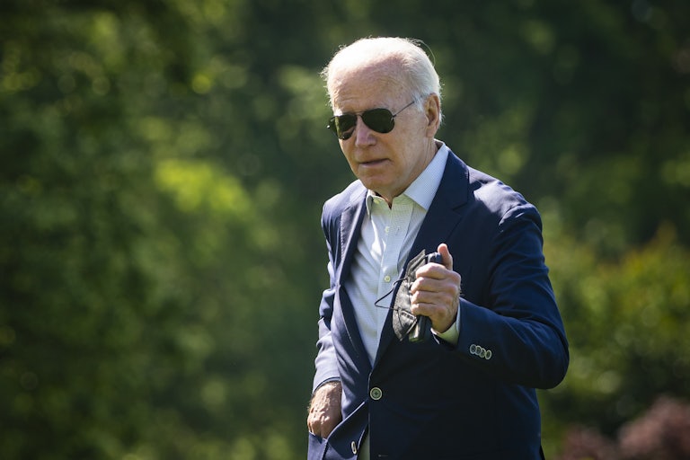 President Biden on the South Lawn earlier this month.