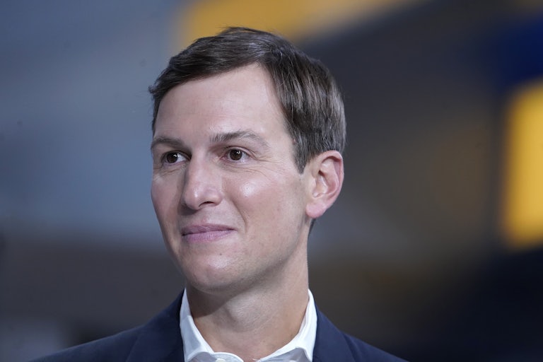 Jared Kushner is seen in three-quarter profile