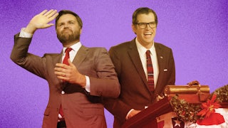 Collage of J.D. Vance and Jonah Ryan