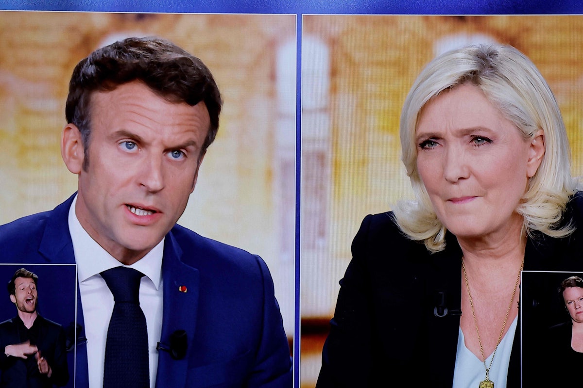 Emmanuel Macron and Marine Le Pen debate