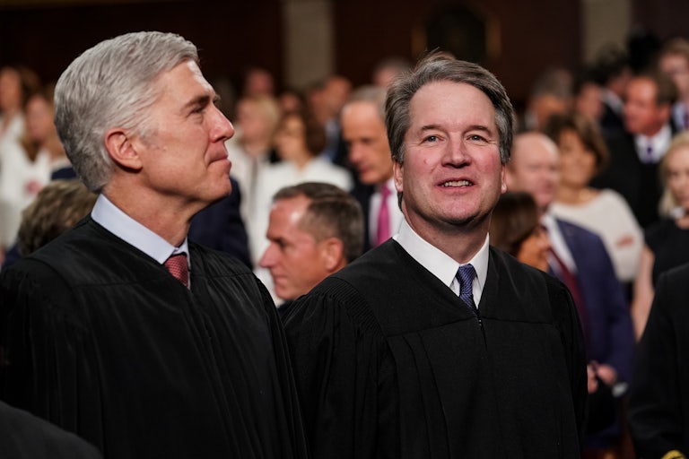 Justices Neil Gorsuch and Brett Kavanaugh attend the State of the Union.