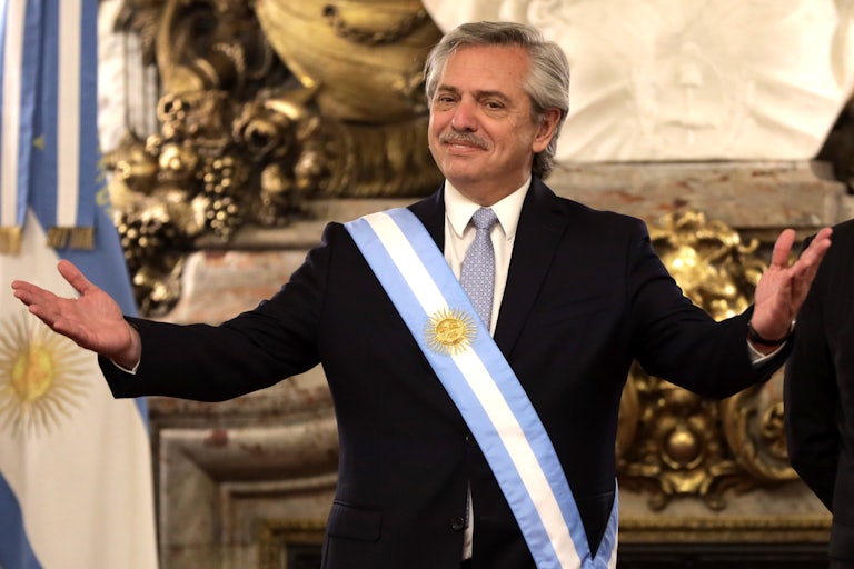 Argentine President Alberto Fernández in 2019