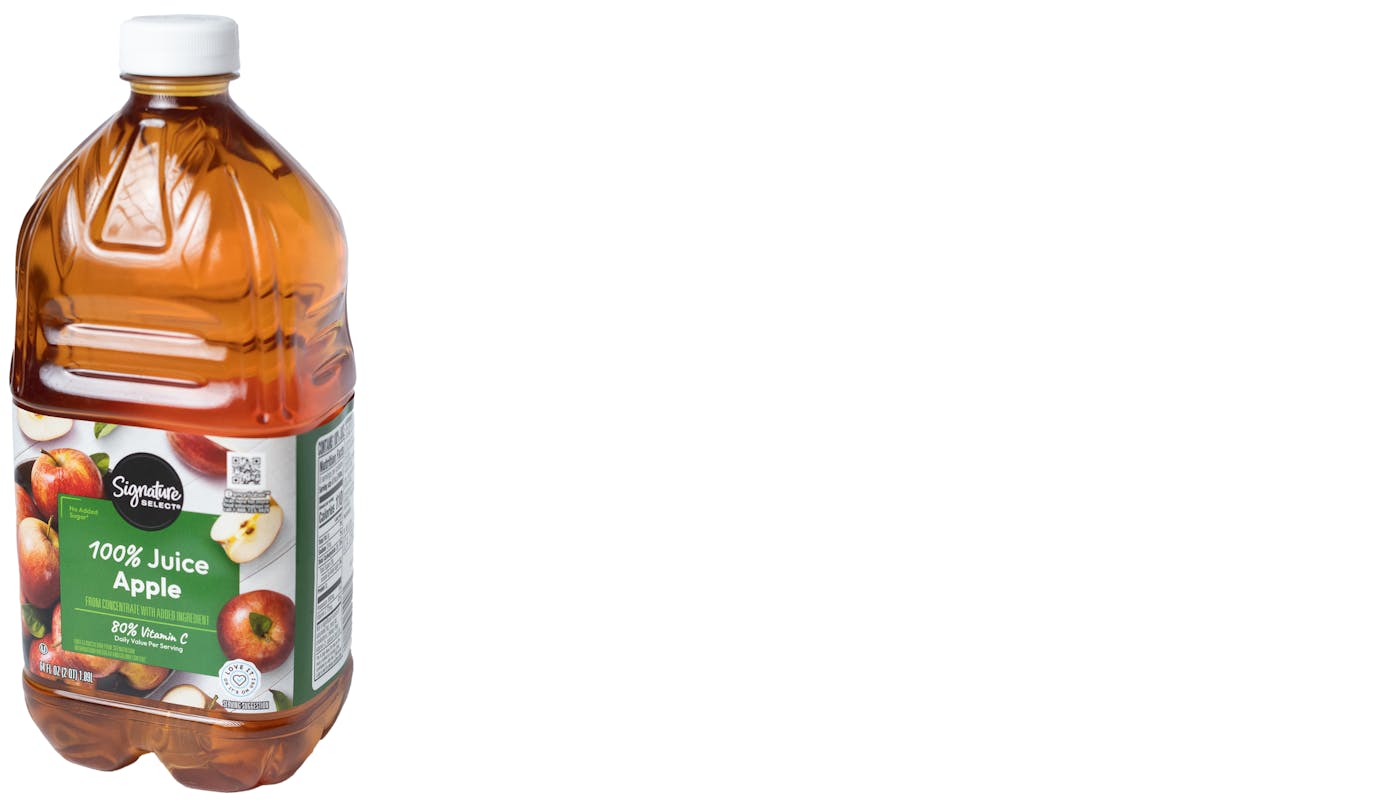 Photo of a bottle of apple juice