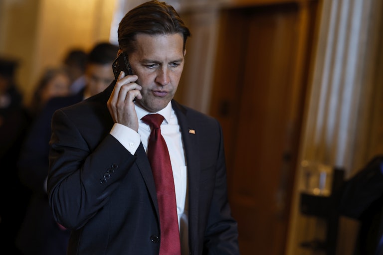 Ben Sasse talks on the phone