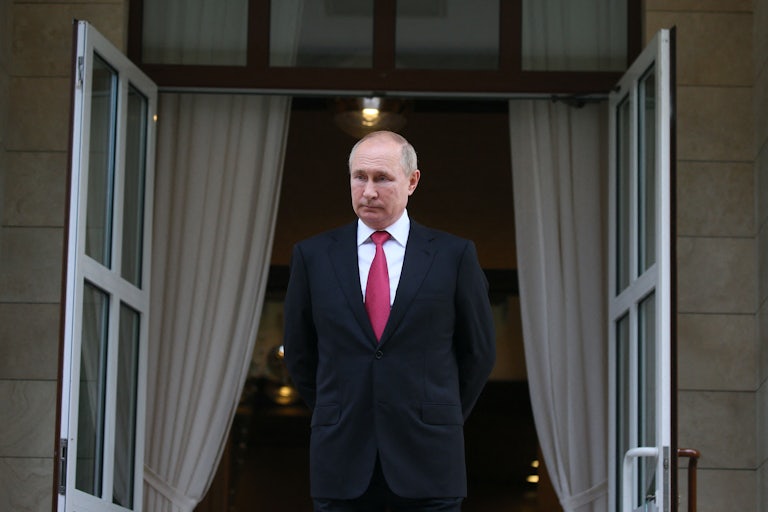 Putin at Bocharov Ruchei, his summer residence