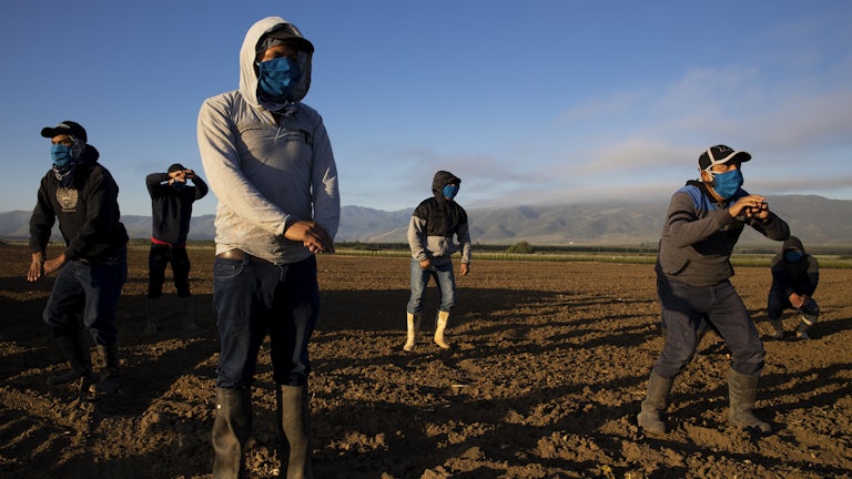 farm laborers preparing for harvest