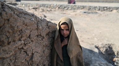 A child at a camp for internally displaced people