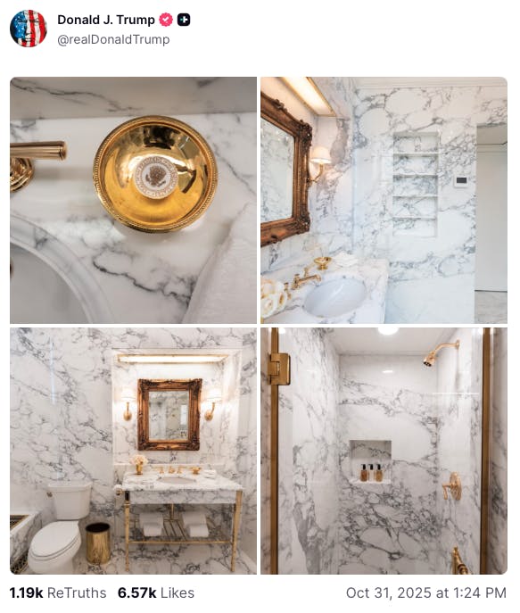 Screenshot of a Truth Social post