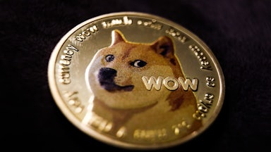 Representation of Dogecoin cryptocurrency is seen in this illustration photo taken in Krakow, Poland.