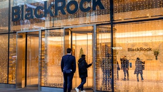 The BlackRock headquarters in New York, New York. The firm is implicated in a case in which American Airlines has been accused of violating their legal responsibility to its employees by contracting the firm that adheres the ESG investment strategies.