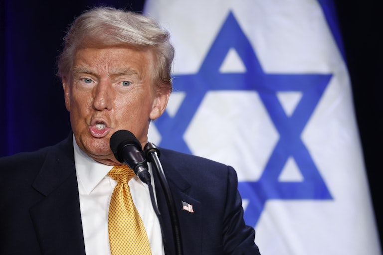 Trump spoke at an event titled "Fighting Anti-Semitism in America"