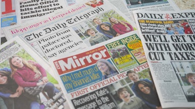 Newspapers featuring Princess Catherine's photo